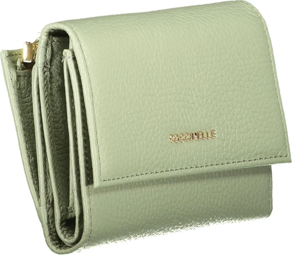 Portofol për femra COCCINELLE Metallic Soft Wallet, e gjelbër - 3