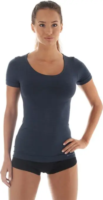 Bluzë termoaktive për gra Brubeck Comfort Wool SS11020, lesh natyral, madhësia XL, gri