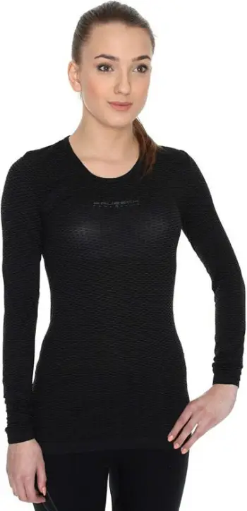 Bluzë termoaktive për femra Brubeck Base Layer LS10850, mëngë të gjata, madhësia L, e zezë