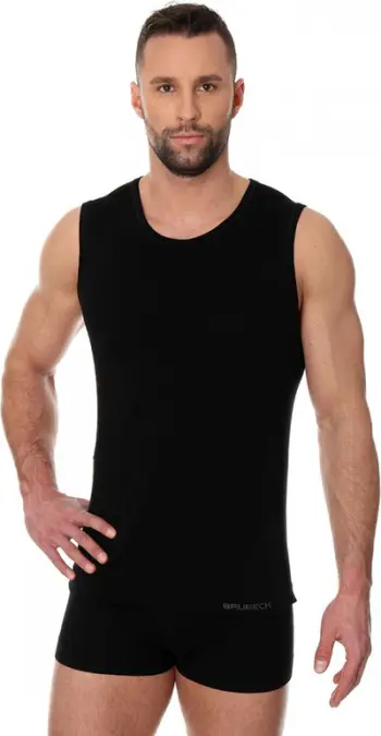 Maicë pa mëngë Brubeck Comfort Cotton, për meshkuj, madhësia L, e zezë