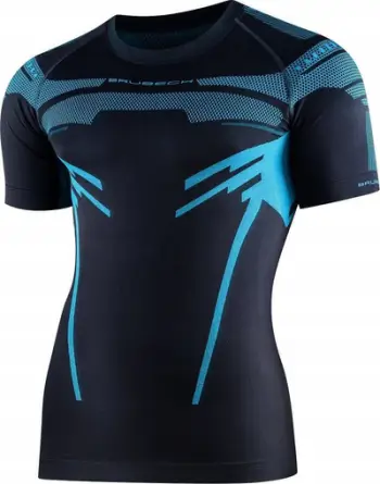 Bluzë sportive Brubeck SS13700 DRY për meshkuj, S, grafit me blu