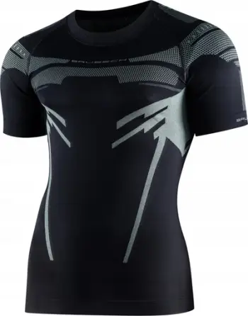 Maicë sportive Brubeck SS13700 DRY, burra, mëngë të shkurtra, XL, e zezë grafit