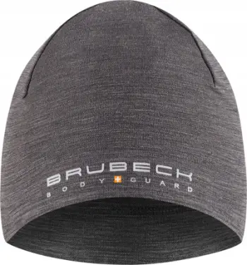 Kapelë beanie Brubeck HM10180 EXTREME WOOL, lesh merino me dy shtresa, uniseks, L XL, gri steel