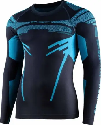 Bluza termoaktive Brubeck LS15700, për meshkuj, M, gri e kaltër