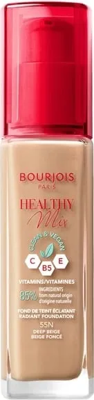 Krem pudër Bourjois Healthy Mix, 55N Deep Beige, 30ml - 1