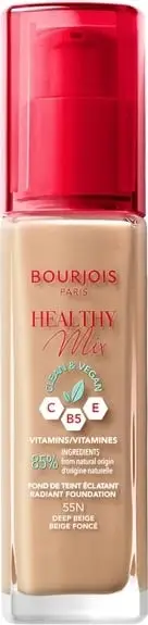 Krem pudër Bourjois Healthy Mix, 55N Deep Beige, 30ml
