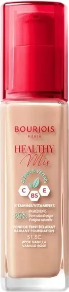 Fondatinë Bourjois Healthy Mix Clean Vegan Illuminating 51.5 Rose Vanilla 30ml