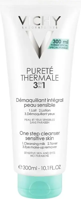 Heqës grimi për fytyrë dhe sy Vichy Purete Thermale 3-in-1, 300ml për femra