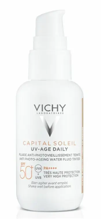 Lëng fluid për fytyrë Vichy SPF50+ Capital Soleil UV-Age Daily, 40 ml