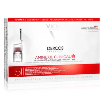 Tretman kundër rënjes së flokëve për femra Dercos Aminexil Clinical Vichy 5 21 x 6 ml
