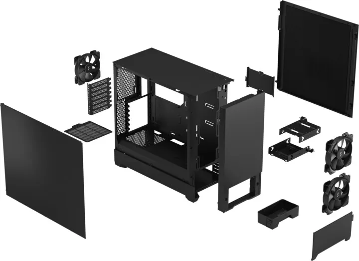 Kasë kompjuteri Fractal Design Pop Silent Black Solid - 11