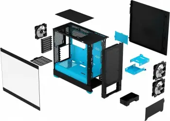 Kasë për PC Fractal Design Pop Air RGB, e zezë