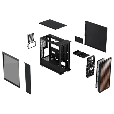 Kasë për PC Fractal Design North Charcoal, e kaftë/e zezë - 4