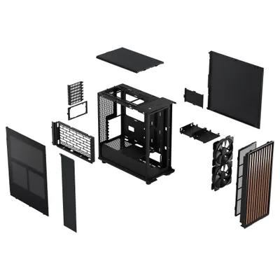 Kasë Fractal Design North Charcoal Black, Mid tower, e zezë - 11