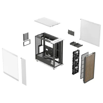 Kasë për PC Fractal Design North Chalk, e bardhë - 5