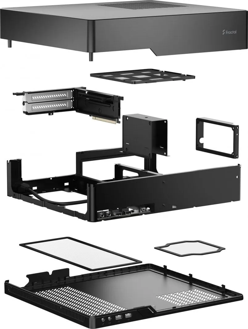 Kasë Fractal Design Node 202 Anode SFX 450W, Desktop - 4