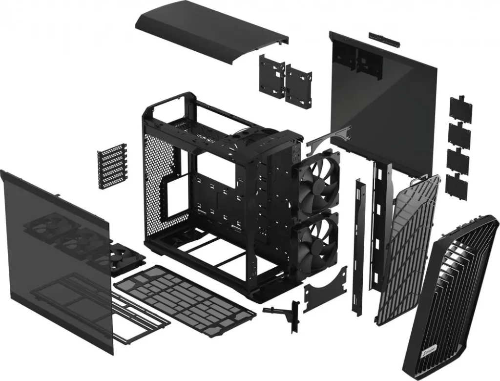 Kasë Fractal Design Torrent TG Dark Tint, e zezë, Full Tower - 22