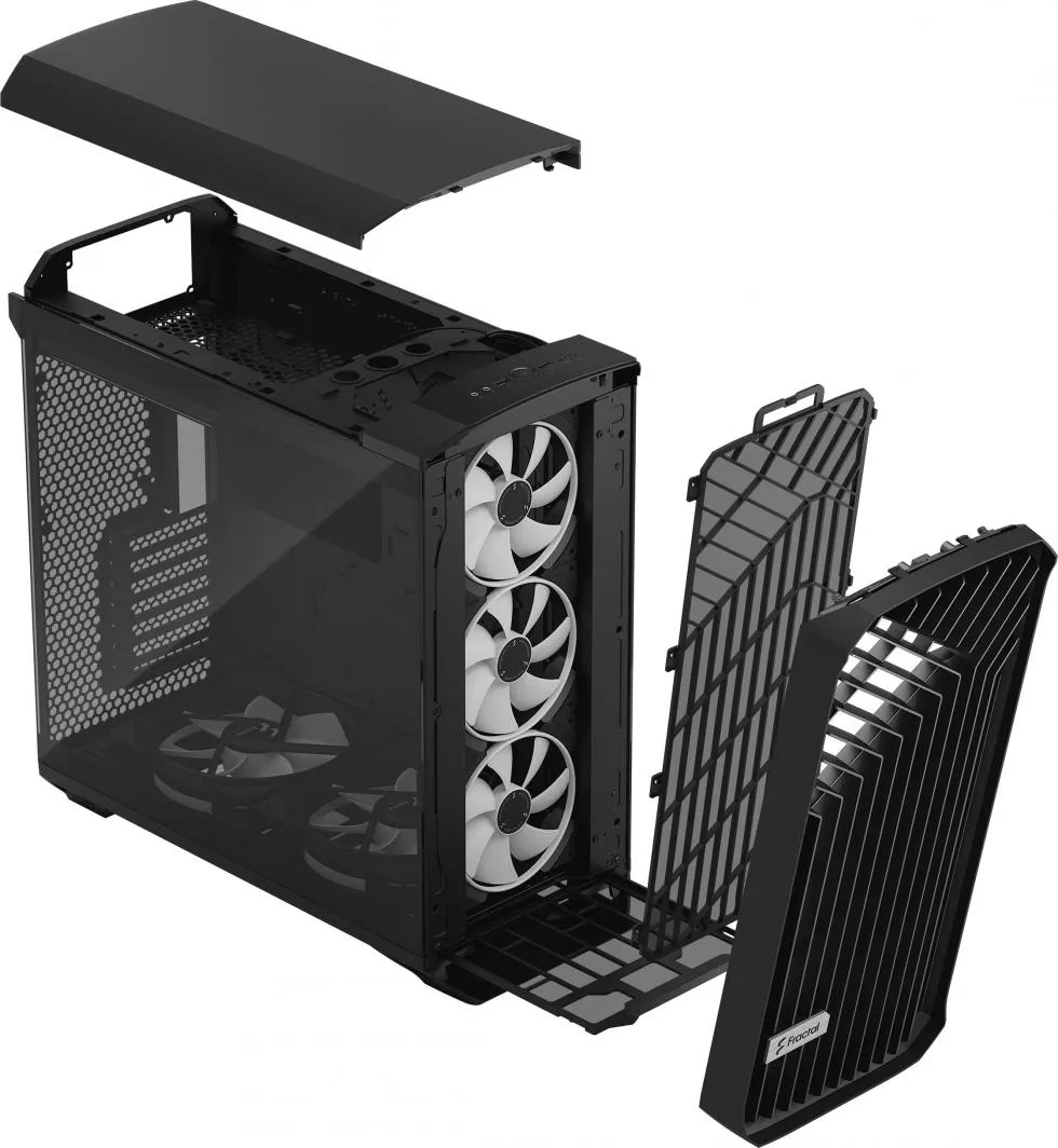 Kasë Fractal Design Torrent RGB TG Light Tinte, e zezë, Full Tower - 21
