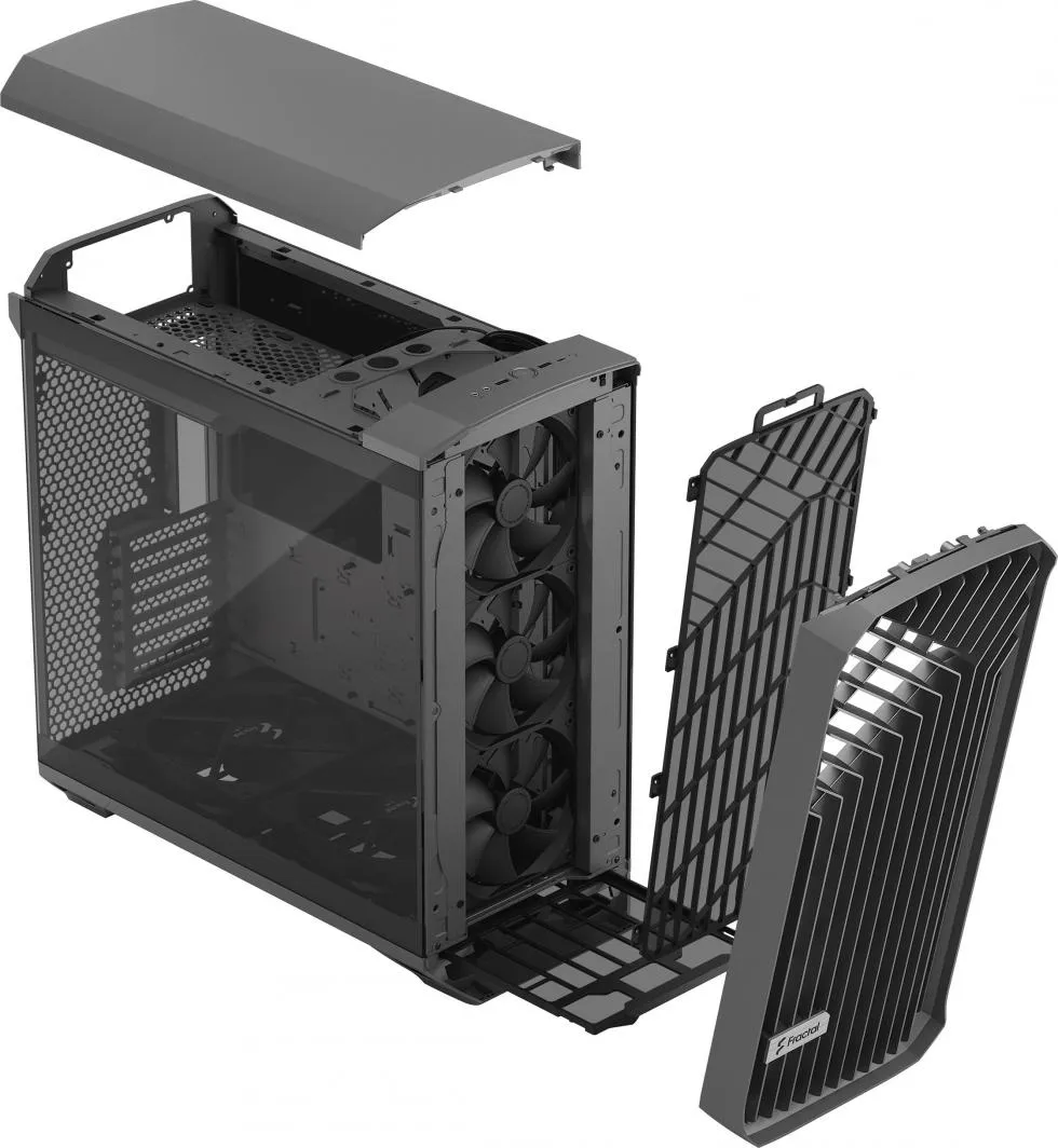 Kasë Fractal Design Torrent TG Light Tint, e hirtë, Full Tower - 21