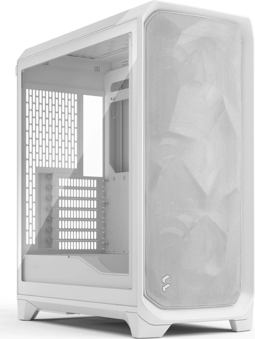 Kasë Fractal Design Meshify 3, midi tower, xham i temperuar, e bardhë - 1