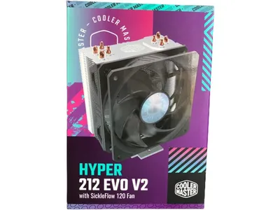 Ftohës CPU Cooler Master Hyper 212 Evo V2, 120mm, i zi/i argjendtë - 7