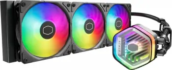 Ftohës me ujë për procesor Cooler Master MasterLiquid 360 ATMOS, 12 cm, 2500 RPM, i zi