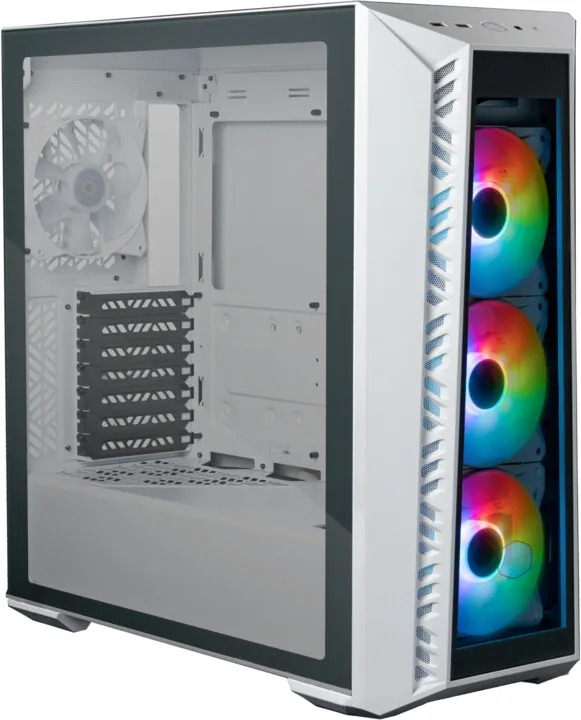 Kasë kompjuteri Cooler Master MasterBox 520, anë transparente, e bardhë - 1
