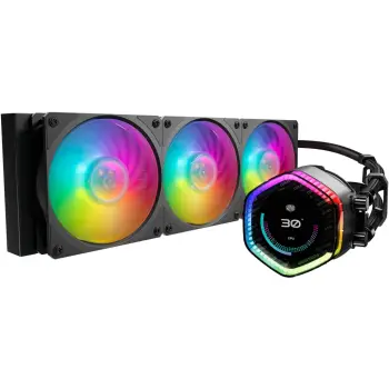 Ftohës i lëngshëm Cooler Master MasterLiquid 360 ION, 3x12cm, ARGB, Ekran LCD, i zi