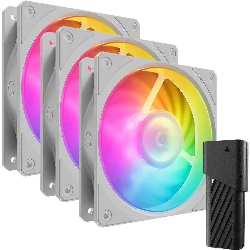 Ftohës për Kasë 120mm CoolerMaster Mobius 120P ARGB e bardhë - 1