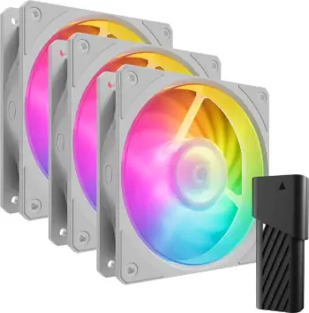 Set ftohës PC Cooler Master Mobius 120P ARGB, 120mm, 3 copë, i bardhë