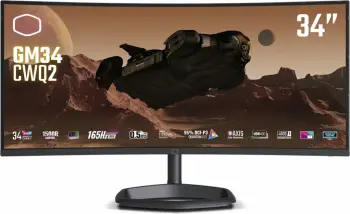Monitor Cooler Master GM34-CWQ2, 34 inç, 3440x1440, 180Hz, VA, FreeSync Premium, i zi