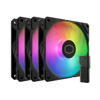 Ventilatorë për kasë Cooler Master SickleFlow Edge 120 ARGB, set 3 copë, 120mm, të zinj