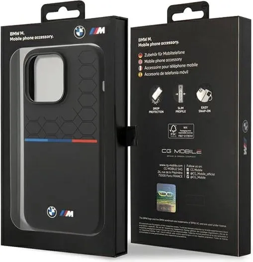 Mbështjellës BMW Silicone Pattern për iPhone 15 Pro Max, i zi - 2