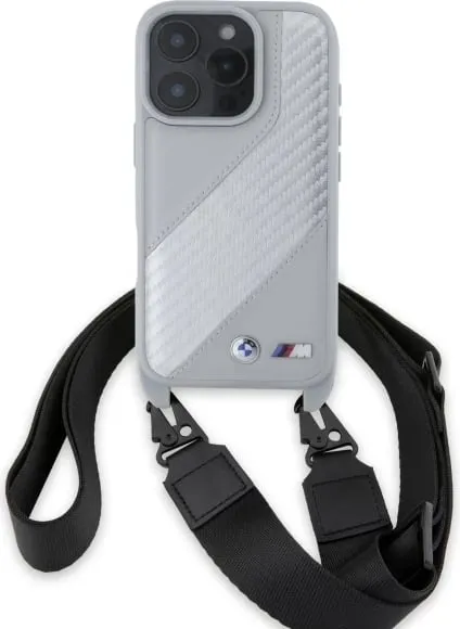 Mbështjellës BMW M Edition Carbon Stripe & Strap për iPhone 16 Pro, Gri - 2