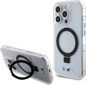 Mbështjellës BMW Ring Stand M Collection MagSafe për iPhone 15 Pro Max, i zi