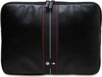 Mbështjellës BMW Carbon Red Stripe për laptop 16 inç, i zi