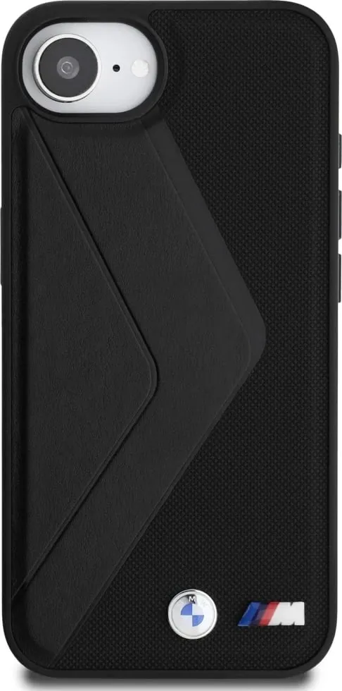 Mbështjellës BMW Oversized Stripes MagSafe për iPhone 16e, lëkurë, e zezë - 3