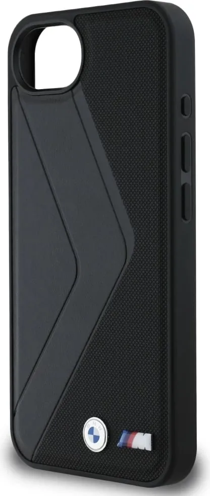 Mbështjellës BMW Oversized Stripes MagSafe për iPhone 16e, lëkurë, e zezë - 6