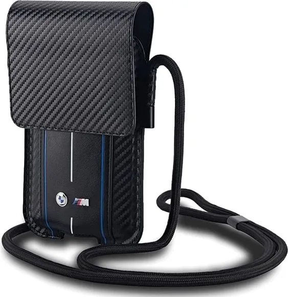 Mbështjellës BMW Carbon & Blue Stripe për telefon, i zi - 2