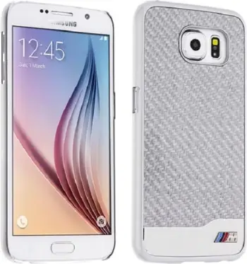 Mbështjellës BMW BMHCS6MDCS për Samsung Galaxy S6, hardcase, argjendtë