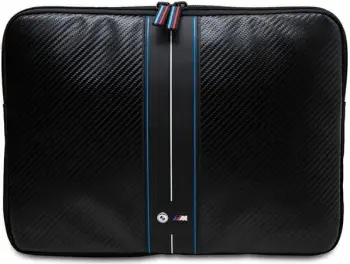 Mbështjellës BMW Carbon Blue Stripe për laptop 14", i zi
