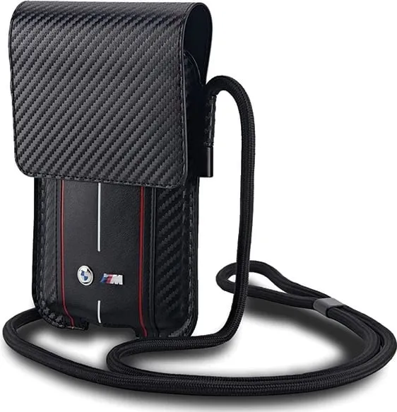 Mbështjellës BMW Carbon & Red Stripe për celular, i zi - 2