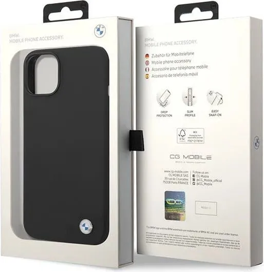 Mbështjellëse telefoni BMW BMHCP14MSILBK, për iPhone 14 Plus 6.7", silikon, e zezë - 3