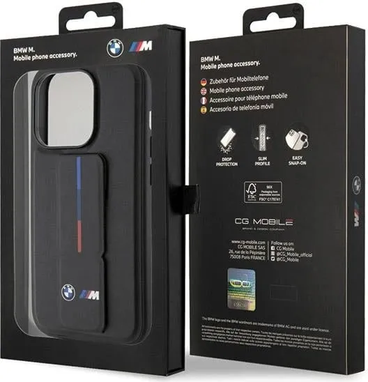 Mbështjellës BMW Grip Hot Stamp për iPhone 15 Pro Max, i zi - 2