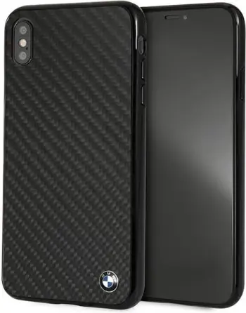 Mbështjellës BMW Signature Carbon për iPhone XS Max, i zi