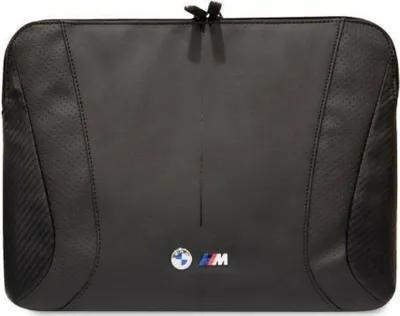 Mbështjellës laptopi BMW Perforated, 16 inç, Najlon/Eko-lëkurë, i zi - 4