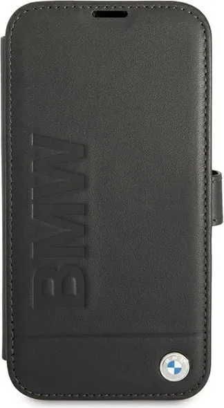 Mbështjellës BMW Signature për iPhone 13 mini, lëkurë, i zi - 1