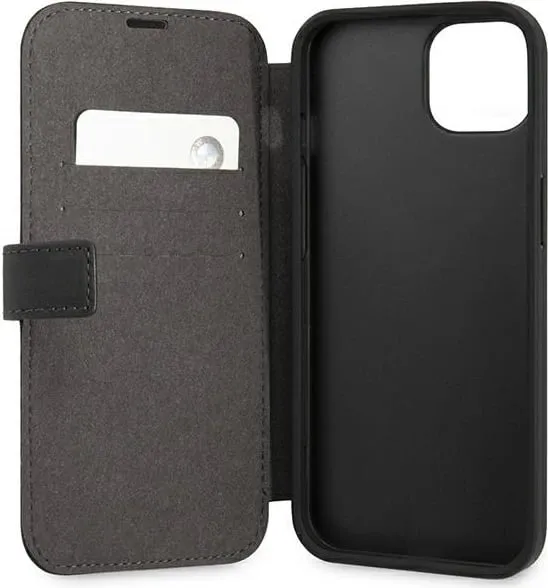 Mbështjellës BMW Signature për iPhone 13 mini, lëkurë, i zi - 2
