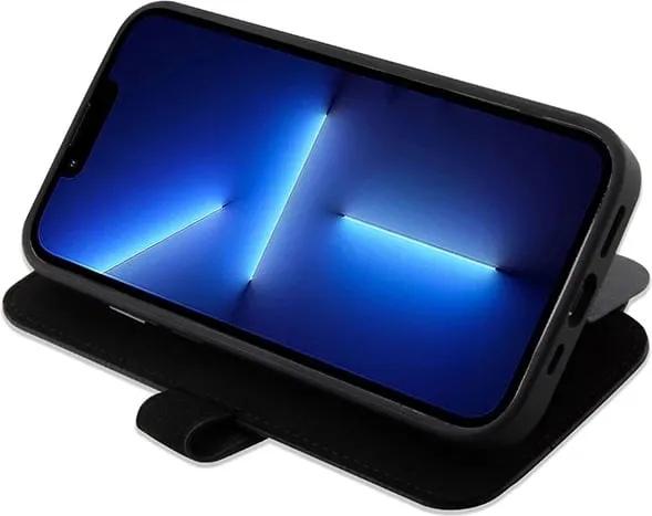 Mbështjellës BMW BMBKP14X22RDPK për iPhone 14 Pro Max 6.7", lëkurë, e zezë, bookcase - 2