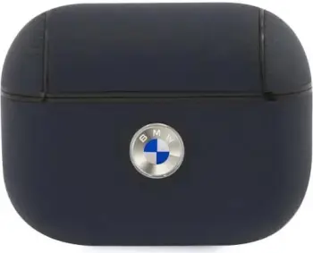Mbështjellës BMW për AirPods Pro, lëkurë natyrale, granat/navy